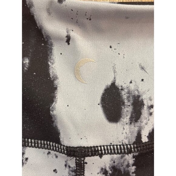 Zyia Active Black & Gray Splatter Print High-Waisted Leggings With Side Pockets - Picture 5 of 7